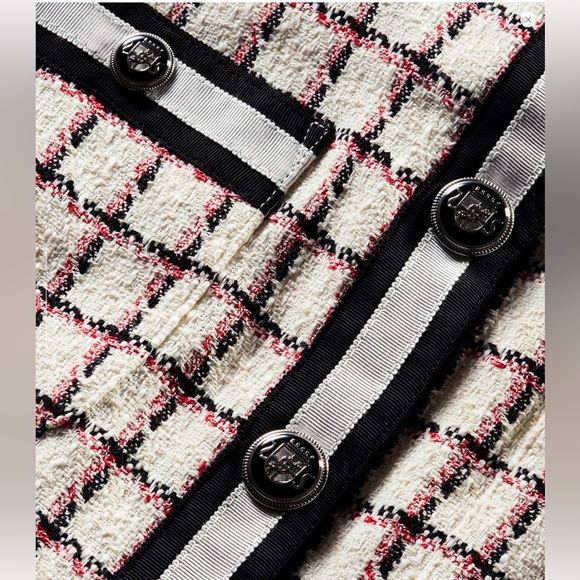 NWT Veronica Beard Ellicot Graphic Tweed Jacket. Size 4 - Picture 7 of 16